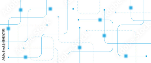 Abstract futuristic technology background. Technology background with crossed lines and dots.