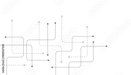 Abstract futuristic technology background. Technology background with crossed lines and dots.