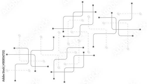 Abstract futuristic technology background. Technology background with crossed lines and dots.