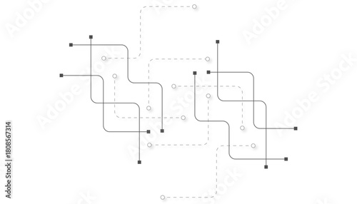 Abstract futuristic technology background. Technology background with crossed lines and dots.