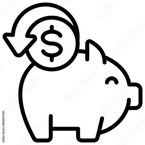Cash Back Icon Element For Design