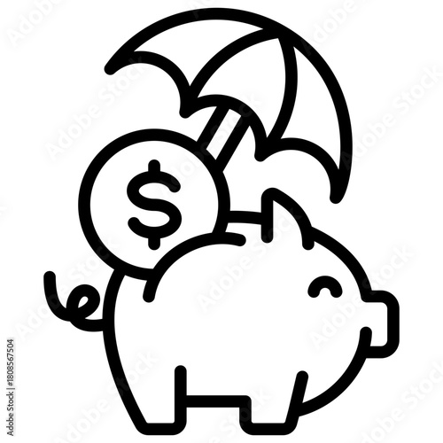 Emergency Savings Icon Element For Design