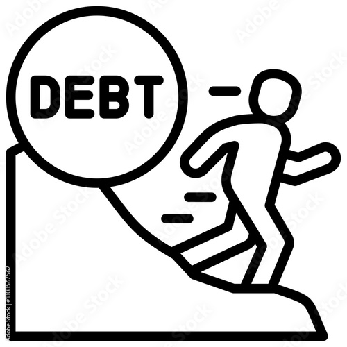 Debt Icon Element For Design