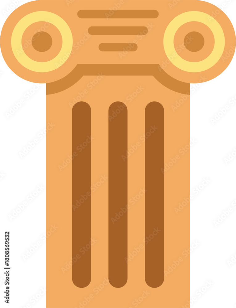 Fototapeta premium Architectural column from ancient civilization, showcasing classical design and historical significance