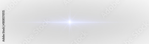 A thin blue light line glows gently on a transparent PNG background, shimmering with delicate flare. The horizontal beam adds cool neon clarity. The soft streak enhances clean modern effects.