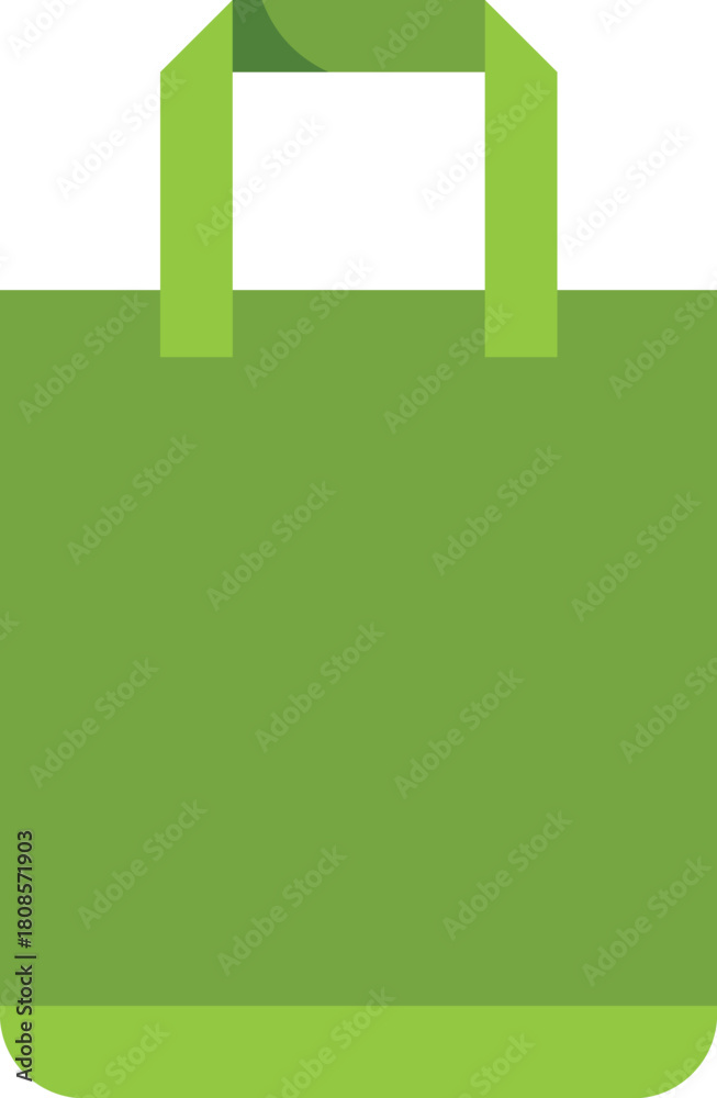 Naklejka premium Green shopping bag representing eco conscious choices for a sustainable lifestyle