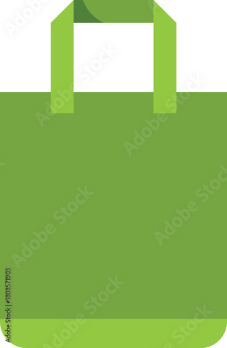 Green shopping bag representing eco conscious choices for a sustainable lifestyle