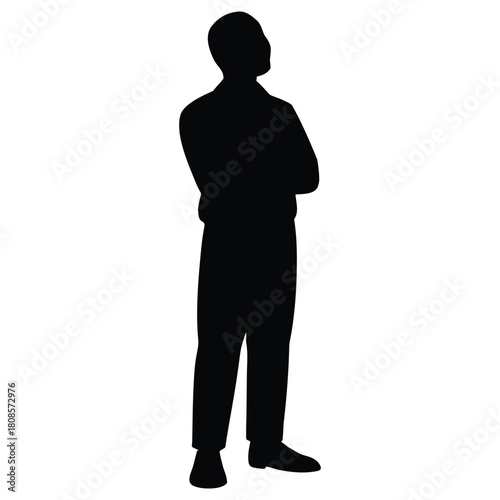 A black silhouette of a thankful dad 2