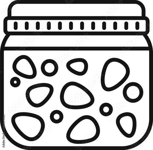 Preserving crunchy pickled vegetables in a glass jar, ensuring a supply of tasty treats for the winter season