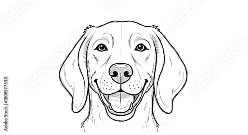 Friendly canine illustration showcasing a charming dog with a welcoming expression