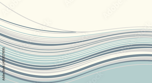 Abstract wavy lines background in cool pastel colors, soothing and elegant design