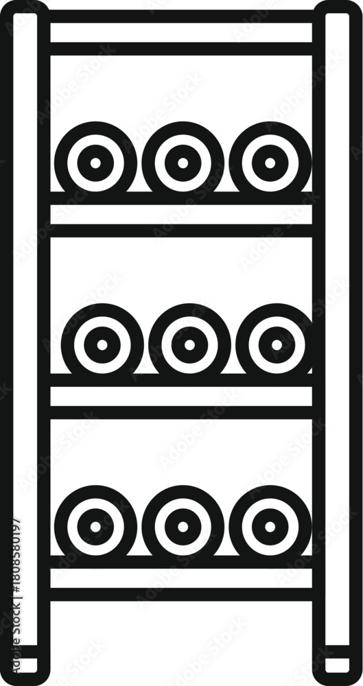 Fototapeta premium Wine rack storing bottles, ideal for cellar furniture, wine storage, and bar equipment, enhancing wine presentation and preservation