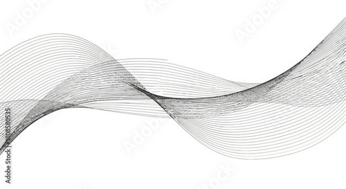 Abstract flowing lines create a dynamic and visually intriguing wave-like pattern against a clean