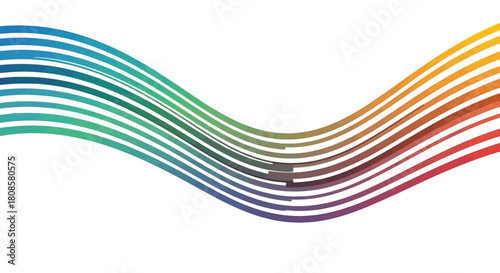 Abstract flow: Gradient spectral wave lines background for design and creativity