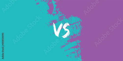 Vibrant split-color background with bold “VS” lettering. Dynamic brush texture creates an energetic competitive theme. Perfect for banners, thumbnails, and matchup graphics.