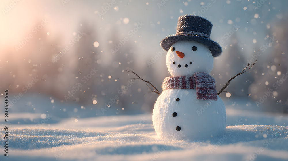 Obraz premium snowman on the snow