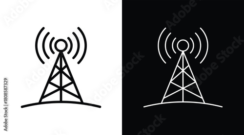 signal Two-tone version in black and white background