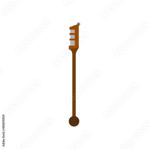 Glass cutter, knife tool isolated on white background. Hand glass cutter with metal body and black cutting element, on isolated background. Corksrew bolt clip scissors flat tool isolated