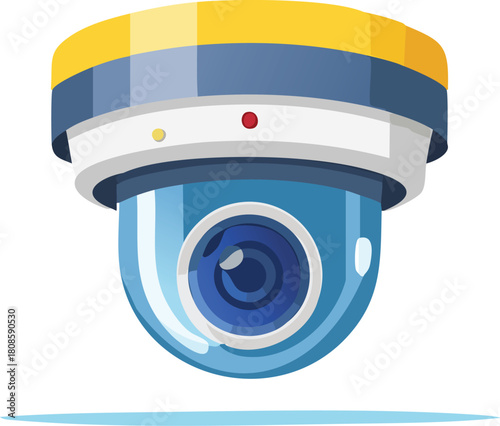 Surveillance camera icon on a white background