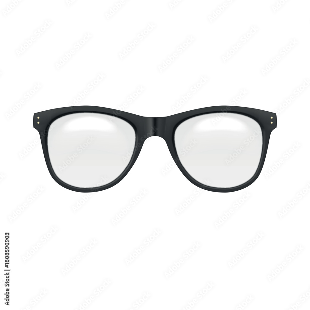 Fototapeta premium Stylish black frame spectacles designed for clear vision and modern aesthetics in everyday wear
