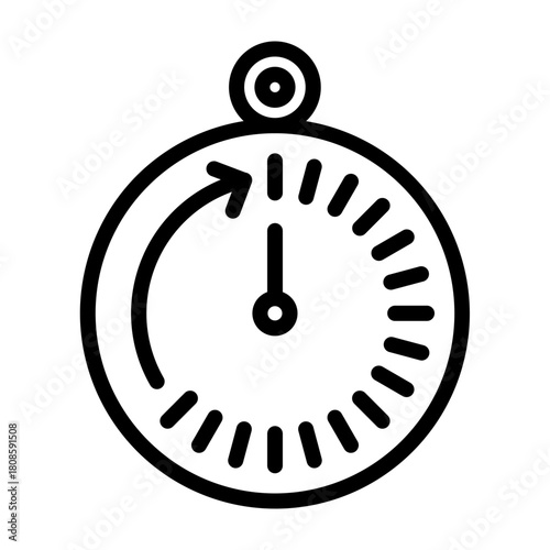 Time Limit Vector Line Icon Design