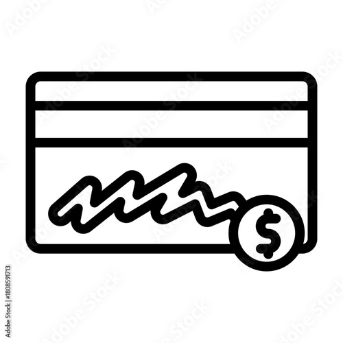 Scratch Card Vector Line Icon Design