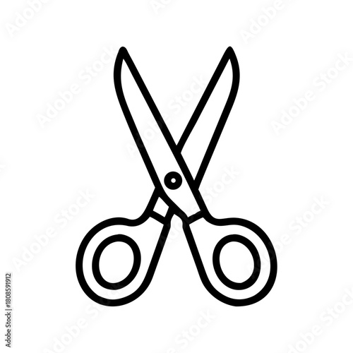 Tailor scissors icon for sewing and crafting projects