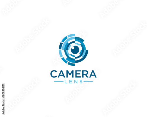 Camera lens logo
