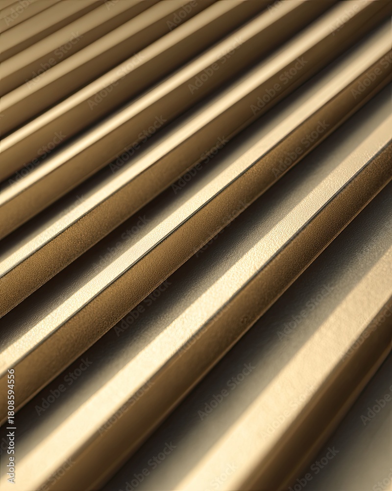 Obraz premium Abstract parallel golden lines with light and shadow