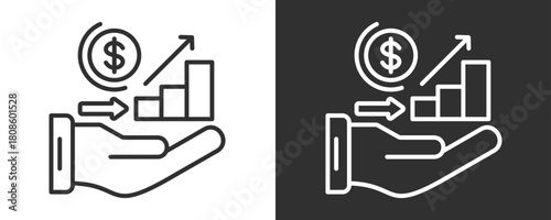 Sales Icon Set Vector Collection Isolated In Black And White