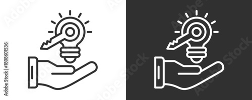 Key Icon Set Vector Collection Isolated In Black And White