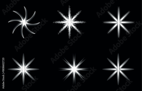 Star abstract light burst collection Vector