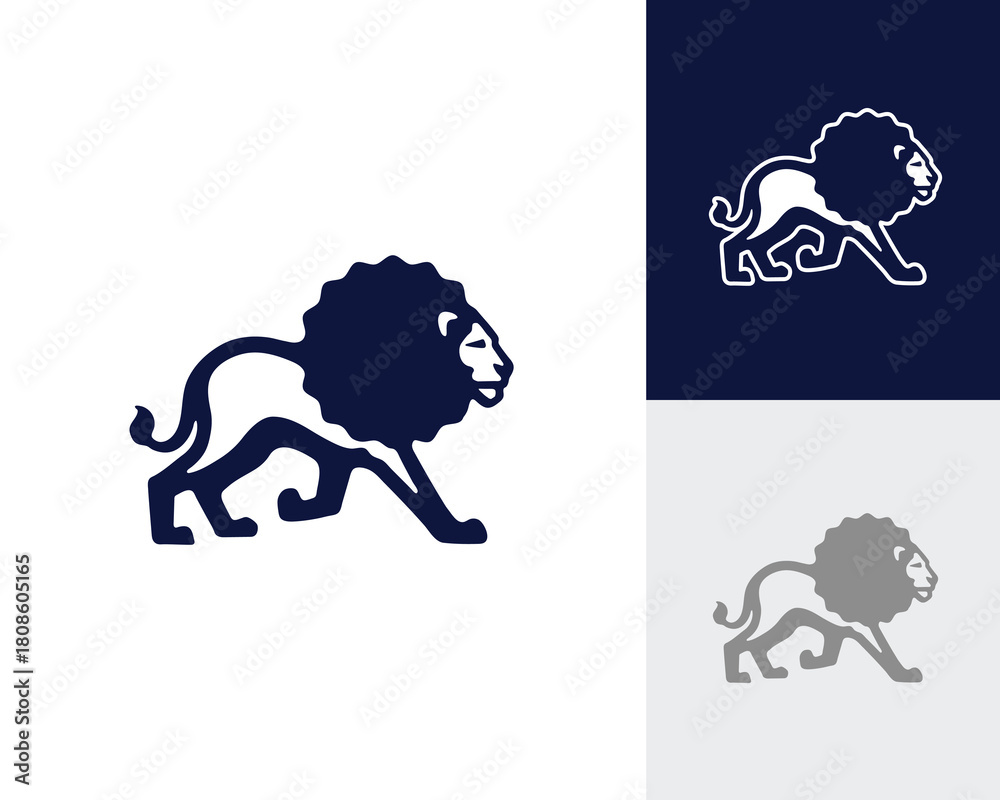 Fototapeta premium Lion Logo Design for Company Mascot