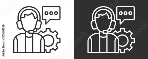 Administration Icon Set Vector Collection Isolated In Black And White
