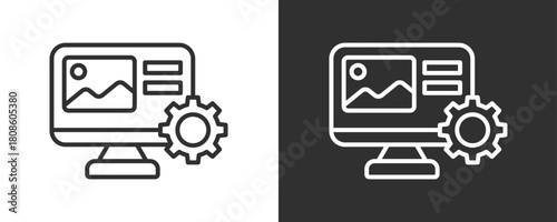 Content Management Icon Set Vector Collection Isolated In Black And White