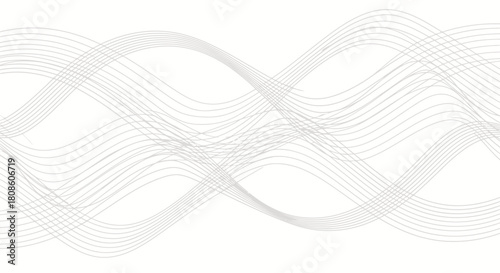 Subtle sinusoidal patterns in light grey create an understated visual rhythm, a calming graphic