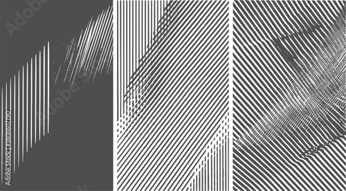 Abstract geometric pattern of diagonal white lines on dark gray background vector