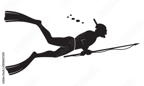 Scuba Diver Silhouettes & Ocean Vector Art: Diving, Snorkeling, and Underwater Adventure Graphics