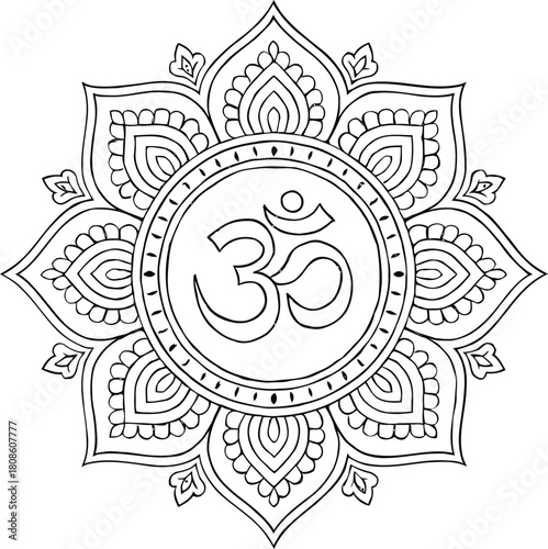 Om Mandala A Serene Meditation and Spiritual Symbol for Inner Peace and Mindfulness