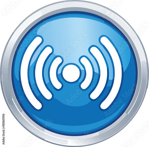 Wi Fi icon button wireless internet symbol vector illustration