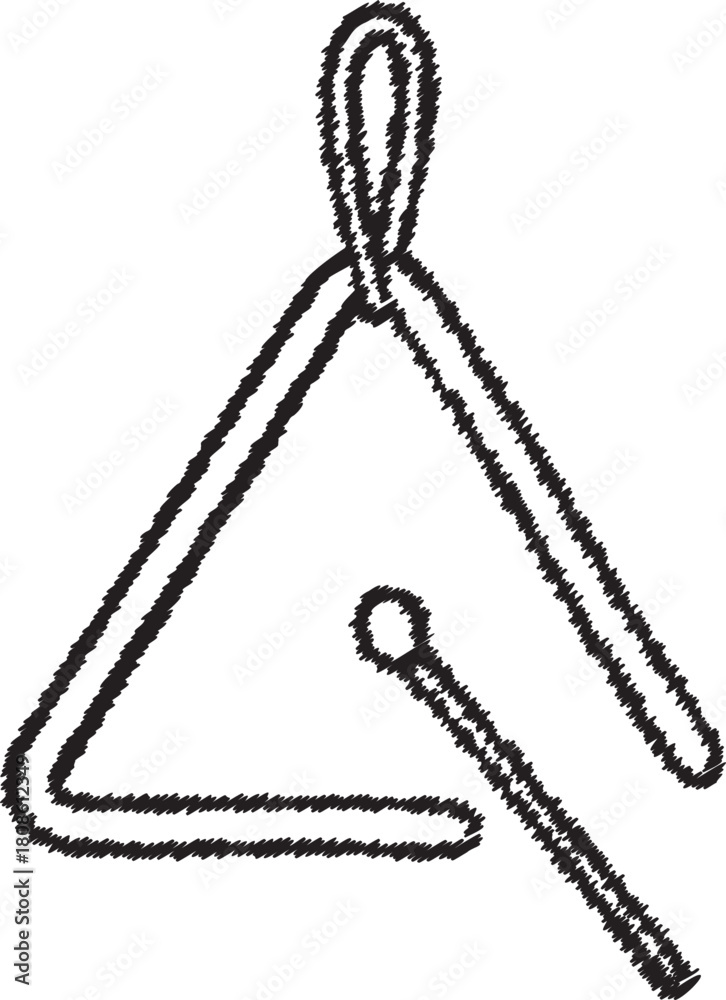 Fototapeta premium Triangle percussion instrument