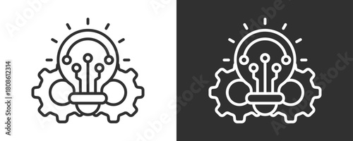 Innovation Icon Set Vector Collection Isolated In Black And White