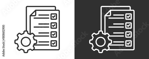 Standard Icon Set Vector Collection Isolated In Black And White
