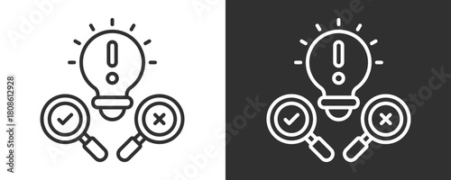 Hypothesis Icon Set Vector Collection Isolated In Black And White
