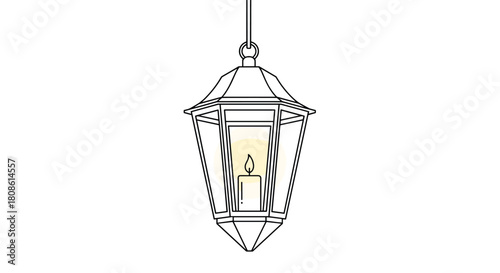 Create a warm inviting atmosphere with a glowing lantern candle, adding a touch of elegance and vintage charm to your designs and seasonal projects