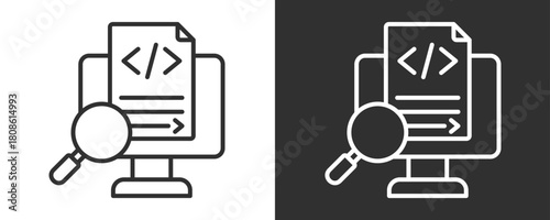 Metadata Icon Set Vector Collection Isolated In Black And White