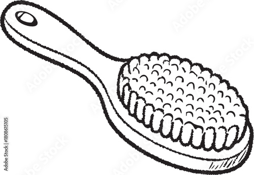 Long handled bath brush