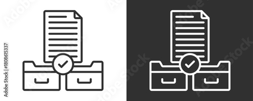 Data Validation Icon Set Vector Collection Isolated In Black And White