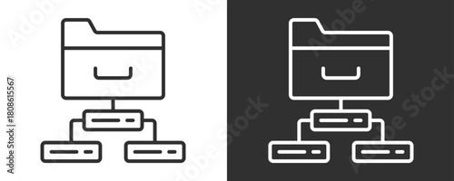 Data Classification Icon Set Vector Collection Isolated In Black And White