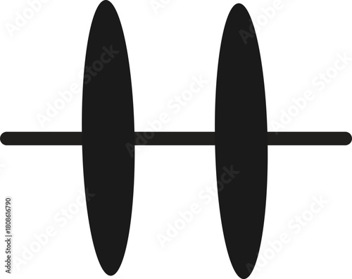 Minimalist black parallel connection symbol
